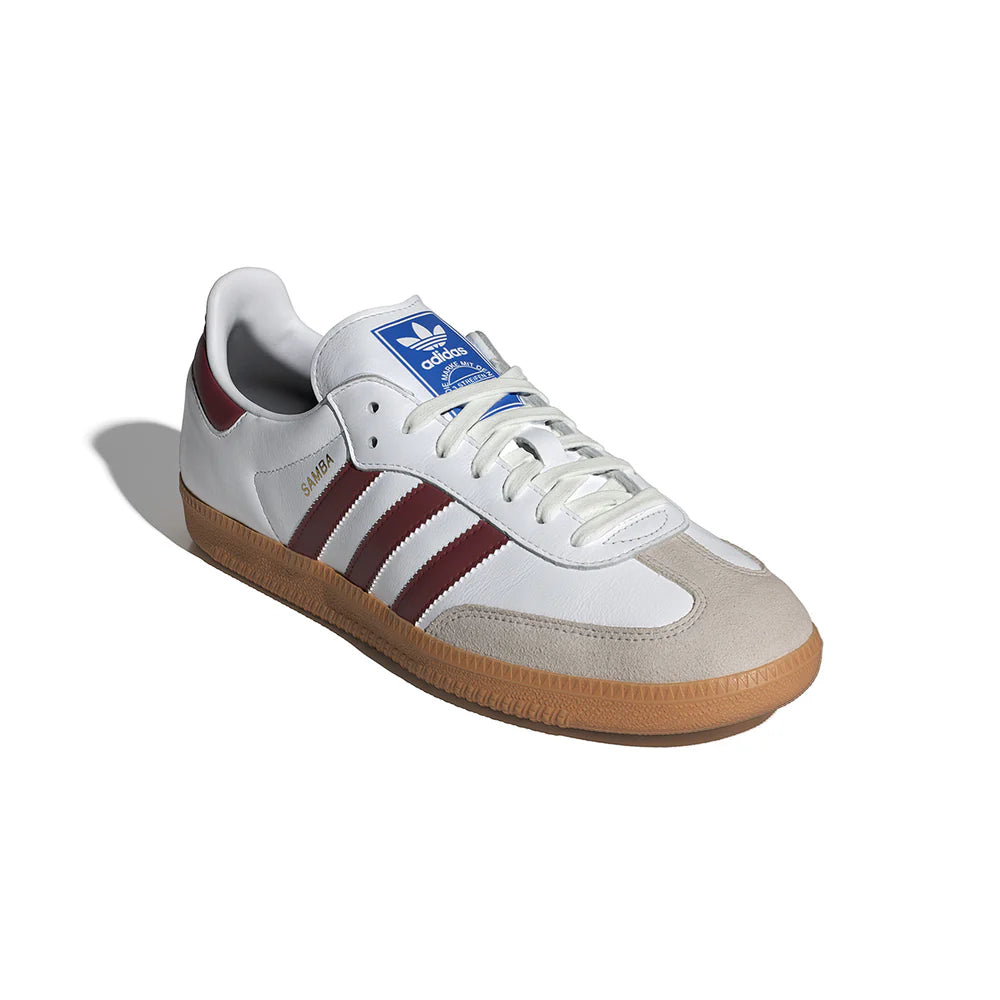 Adidas Samba White/Burgundy