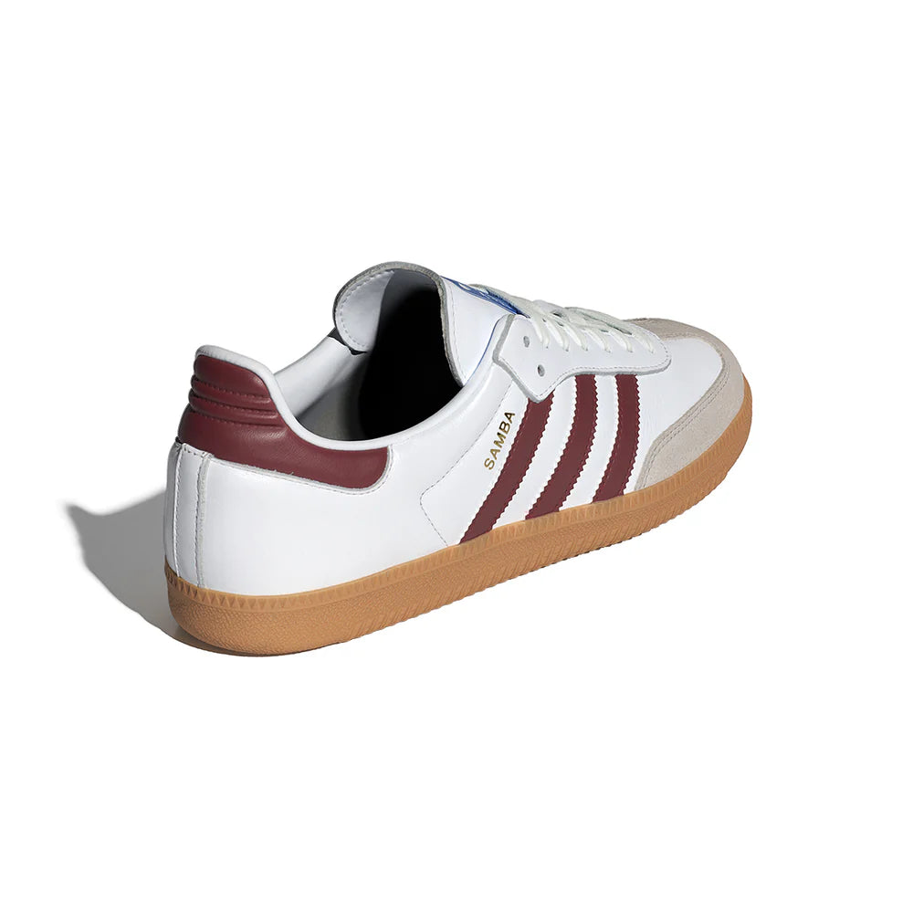 Adidas Samba White/Burgundy