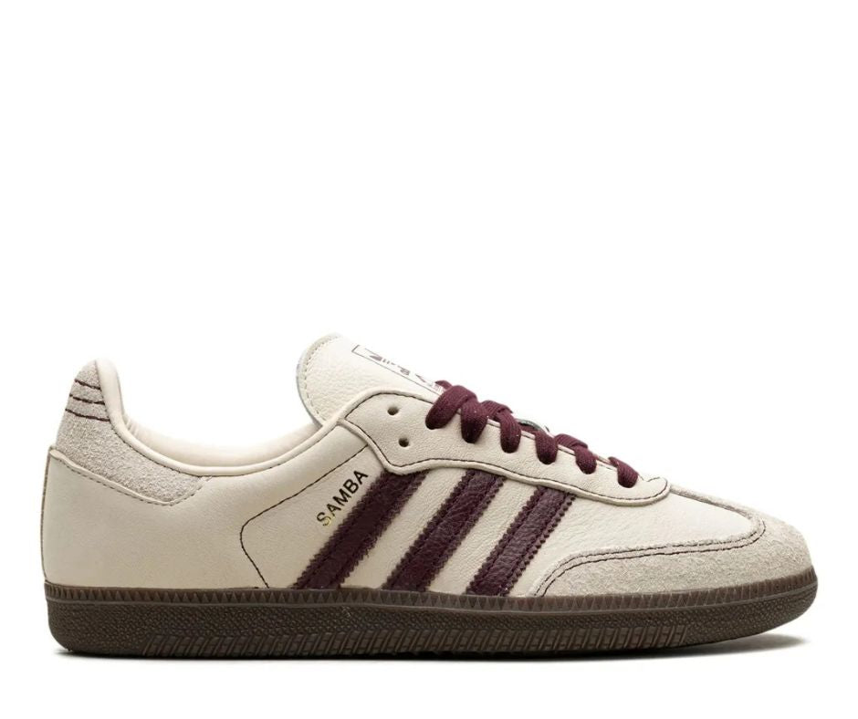 Adidas Samba OG 'Wonder White/maroon'