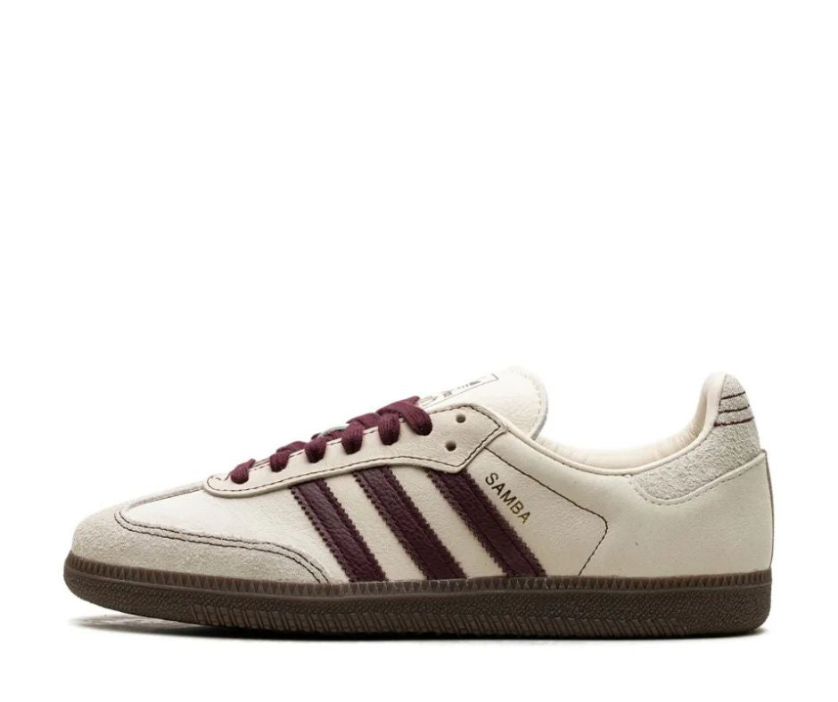 Adidas Samba OG 'Wonder White/maroon'